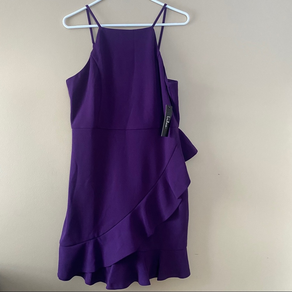 LULUS Great Things Purple Ruffled Bodycon - Picture 2 of 7